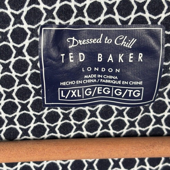 Ted Baker London Men Long Sleeve Shawl Collar Robe Sz L/XL Pockets Belted Lounge - Picture 6 of 13